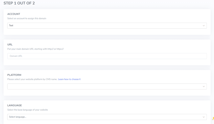 Domeinwebsite toevoegen - Implementeer Google Cloud AI API-vertaling versus Google Translate voor Laravel