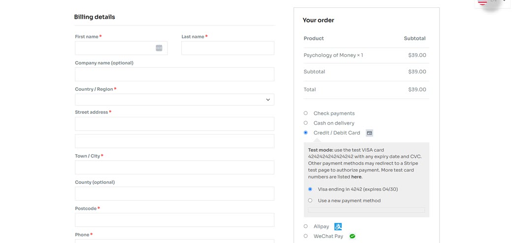 WooCommerce Stripe eklentisi artık çok dilli ödeme ve ödeme deneyimlerini destekliyor